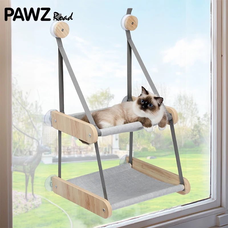 Luxury Cat Window Hammock – Double-Layer Perch Bed for Cats