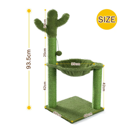 Best Cat Tree Tower Furniture with Hammock Small Cactus Mushroom