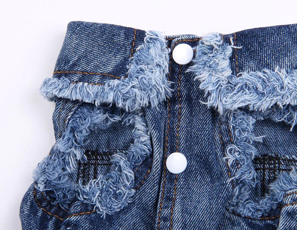 Dog Jeans Jacket Denim Coat Vest