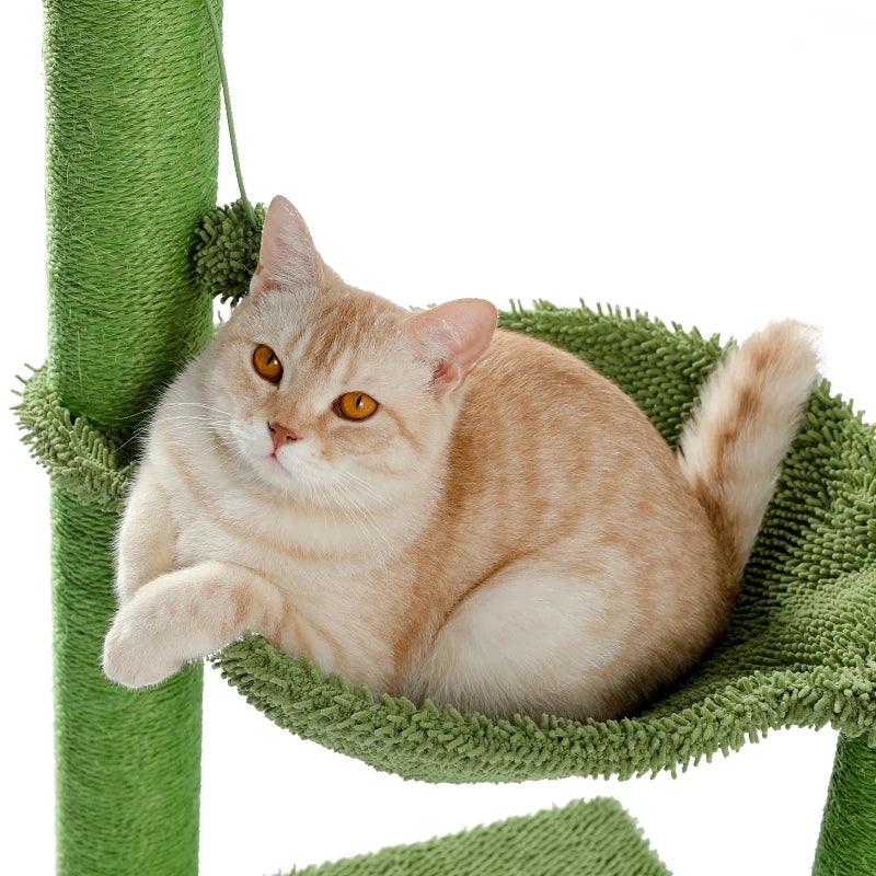 Best Cat Tree Tower Furniture with Hammock Small Cactus Mushroom