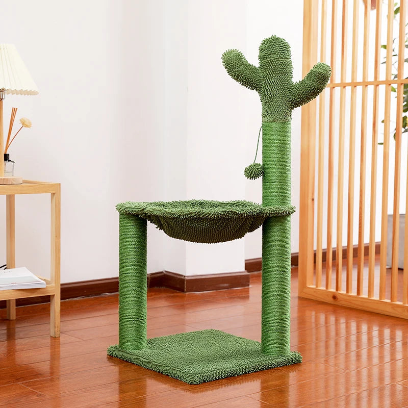 Best Cat Tree Tower Furniture with Hammock Small Cactus Mushroom