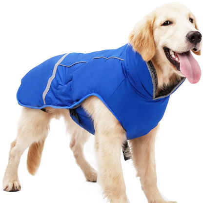 Waterproof Nylon Dog Jacket – Warm and Adjustable Winter Coat