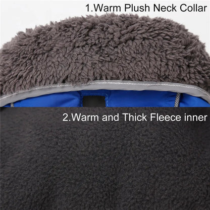 Waterproof Nylon Dog Jacket – Warm and Adjustable Winter Coat