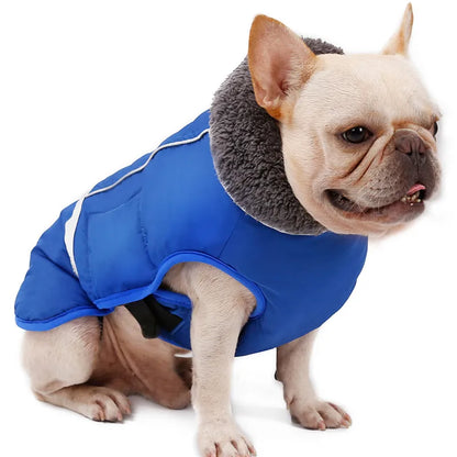 Waterproof Nylon Dog Jacket – Warm and Adjustable Winter Coat