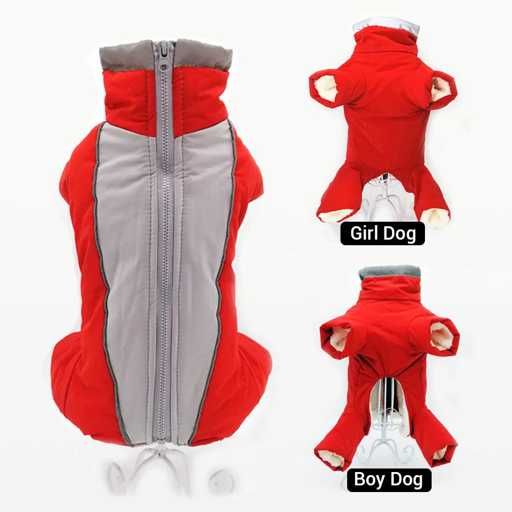 Waterproof Reflective Dog Overalls – Warm & Cozy for Small Dogs, Male/ Female