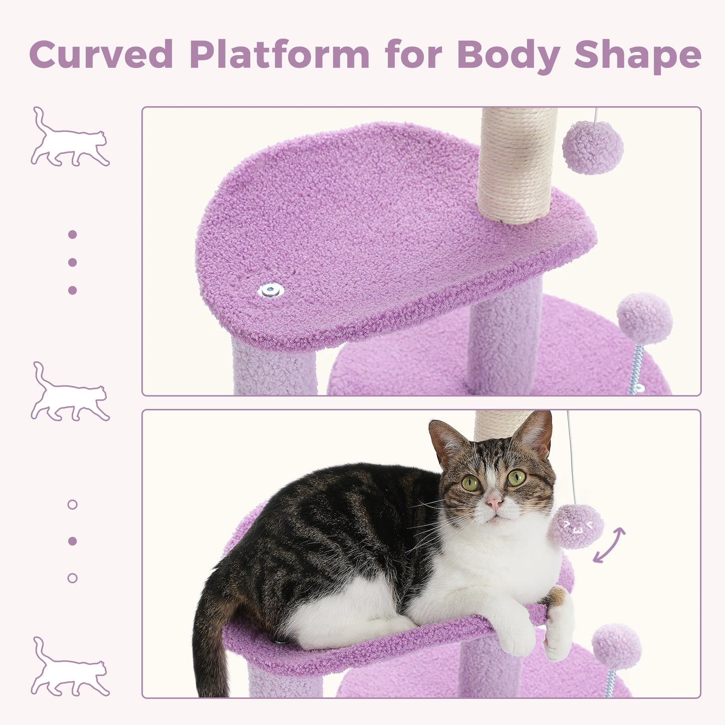 H84CM Flower Cat Tree – Stylish &amp; Functional Cat Playhouse