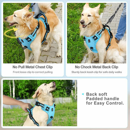 No Pull Dog Harness: Adjustable Soft Padded Pet Vest