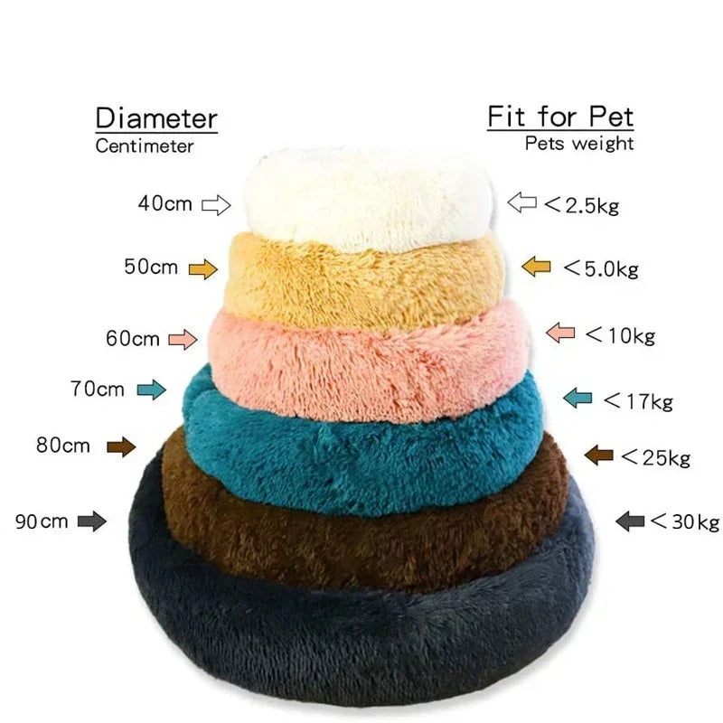 Super Soft Plush Donut Cat Bed –  Calm Sleeping Bed for All Cats