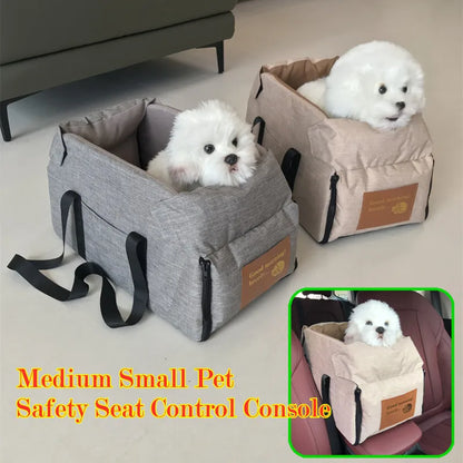 Portable Pet Car Seat – Safe, Comfortable, and Waterproof Travel for Small Dogs and Cats