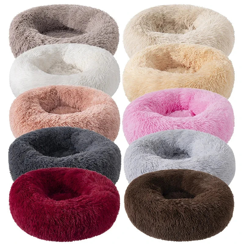 Super Soft Plush Donut Cat Bed –  Calm Sleeping Bed for All Cats