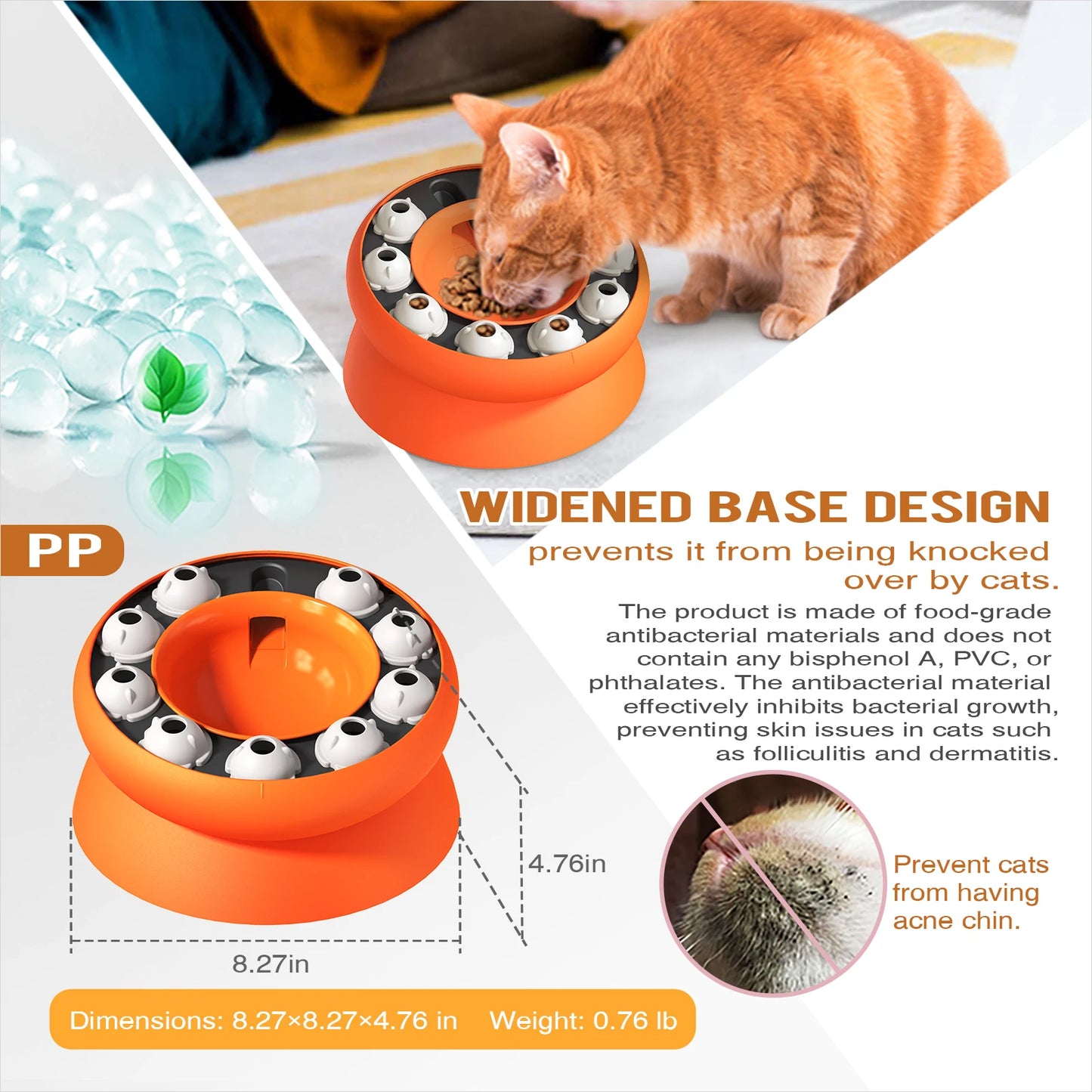 2 in 1 Cat Puzzle Feeder & Slow Feeder Bowl