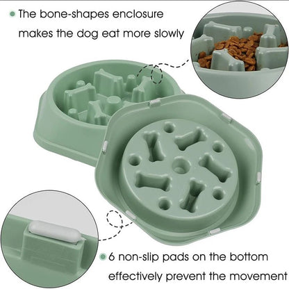 Anti-Choking Slow Feeder Dog Bowl - Promote Healthy Eating for Small Dogs