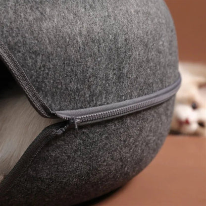 Dual-Use Donut Cat Bed & Tunnel – Interactive Toy and Cozy House