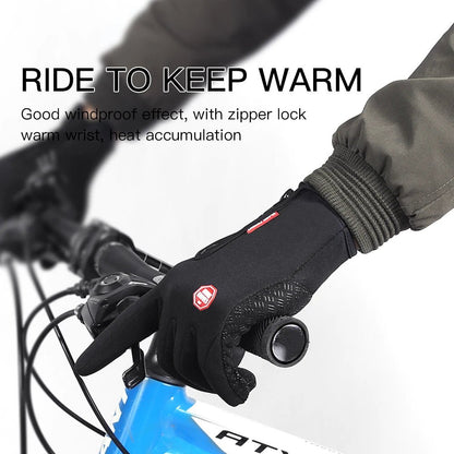 Autumn Winter Windproof Anti-slip Touchscreen Fleece Keep Warm Gloves