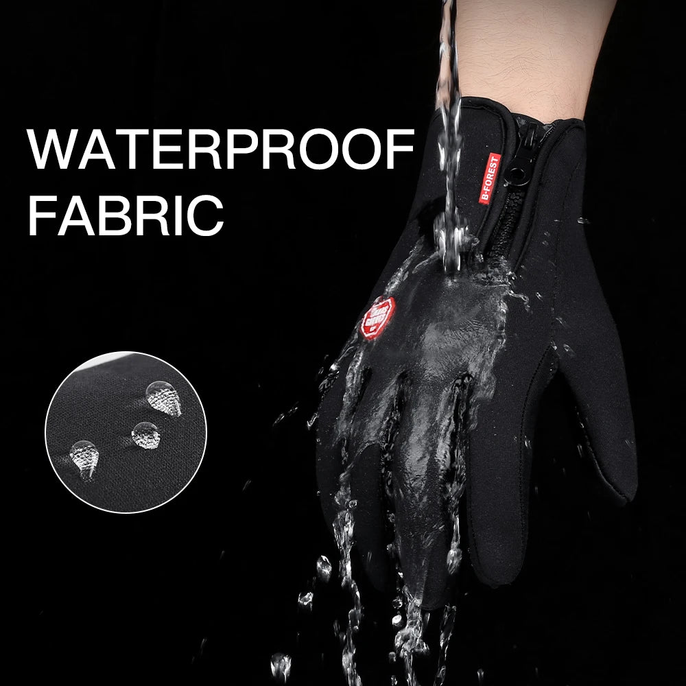 Autumn Winter Windproof Anti-slip Touchscreen Fleece Keep Warm Gloves