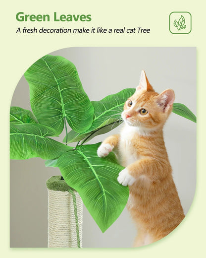 Best Cat Tree Tower Furniture with Hammock Small Cactus