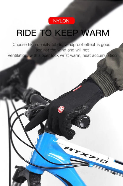 Autumn Winter Windproof Anti-slip Touchscreen Fleece Keep Warm Gloves