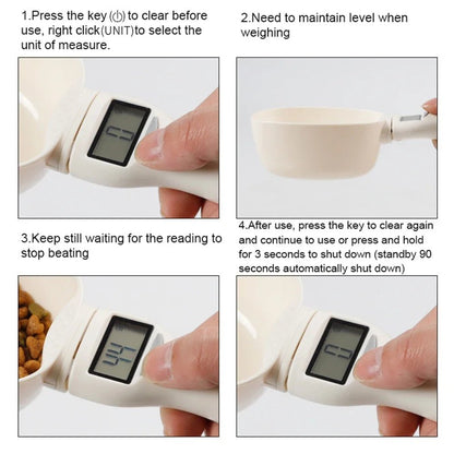 Digital Pet Food Measuring Scoop with LED Display