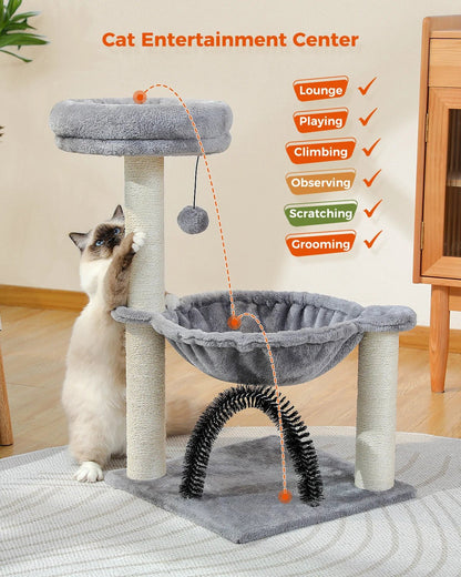 Best Cat Tree Tower Furniture with Hammock Small Cactus