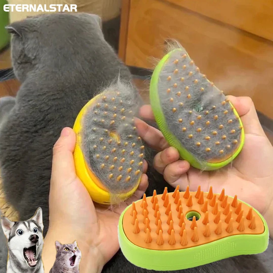 3-in-1 Steamy Pet Grooming Brush