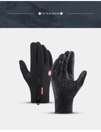 Autumn Winter Windproof Anti-slip Touchscreen Fleece Keep Warm Gloves