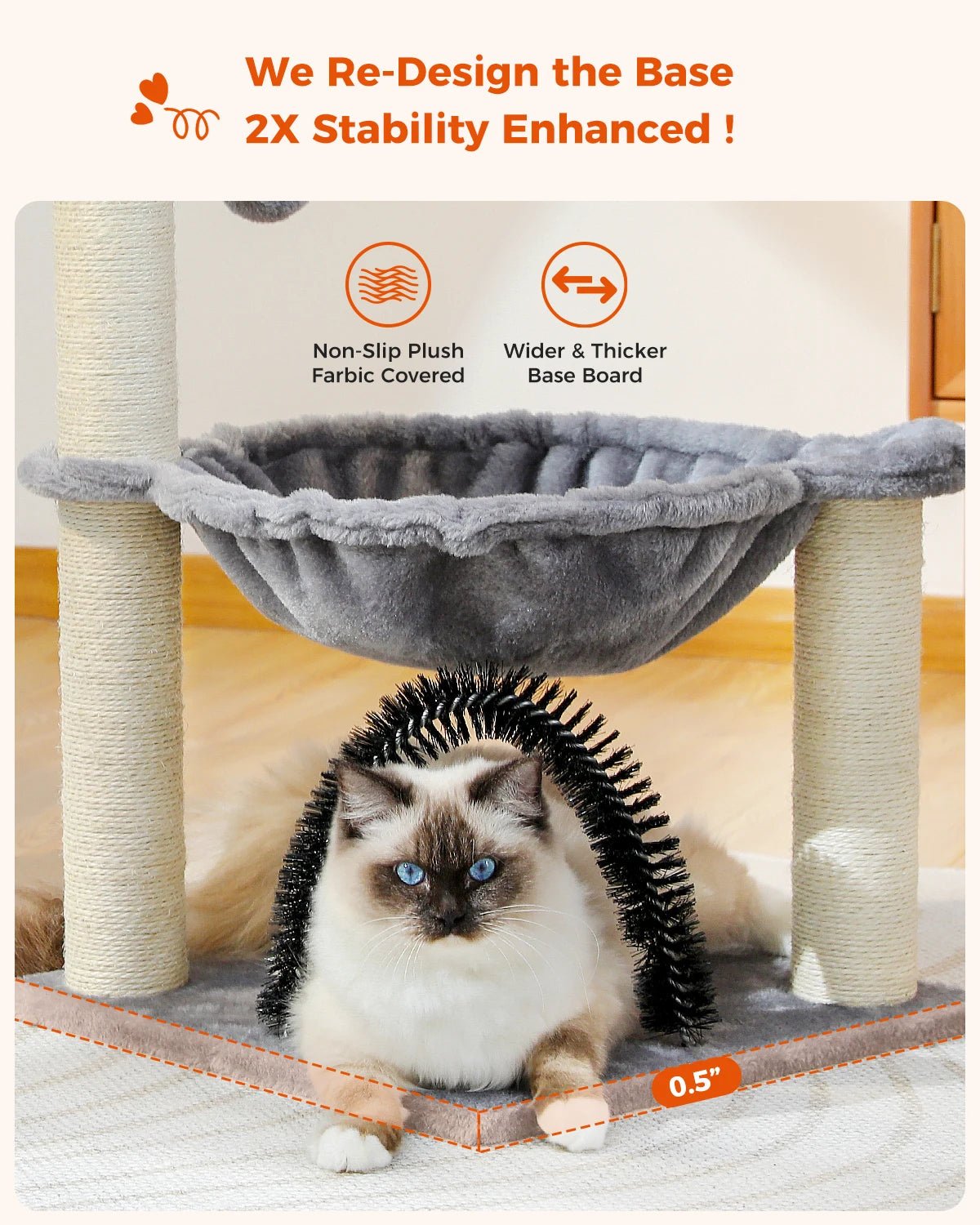 Best Cat Tree Tower Furniture with Hammock Small Cactus