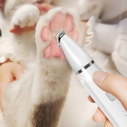 4-In-1 Pet Grooming Set – Rechargeable Low-Noise Clippers with 4 Blades