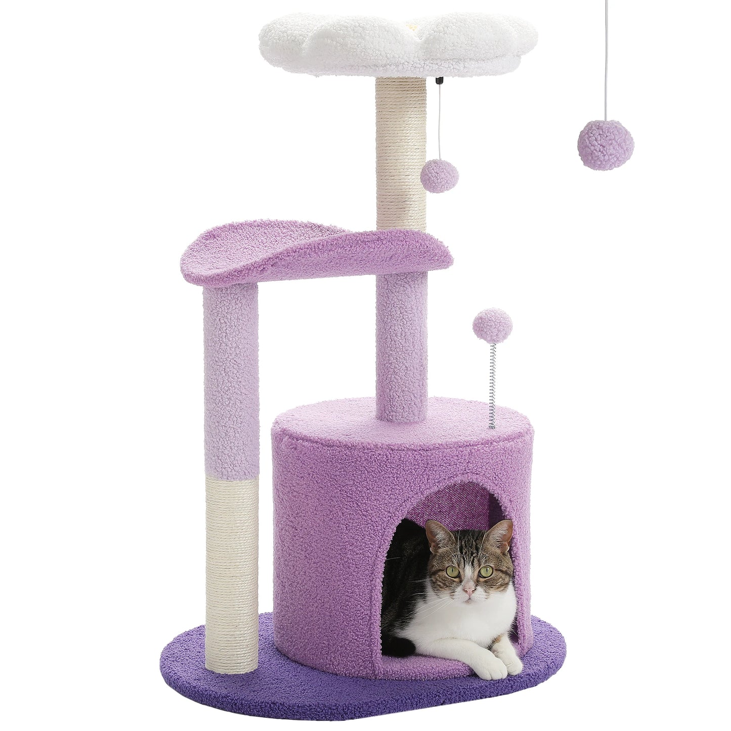 H84CM Flower Cat Tree – Stylish &amp; Functional Cat Playhouse