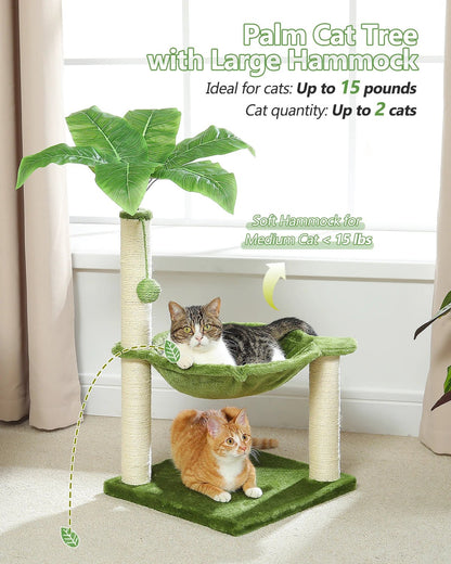 Best Cat Tree Tower Furniture with Hammock Small Cactus