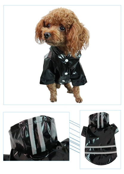 Waterproof Dog Raincoat - Reflective and Comfortable