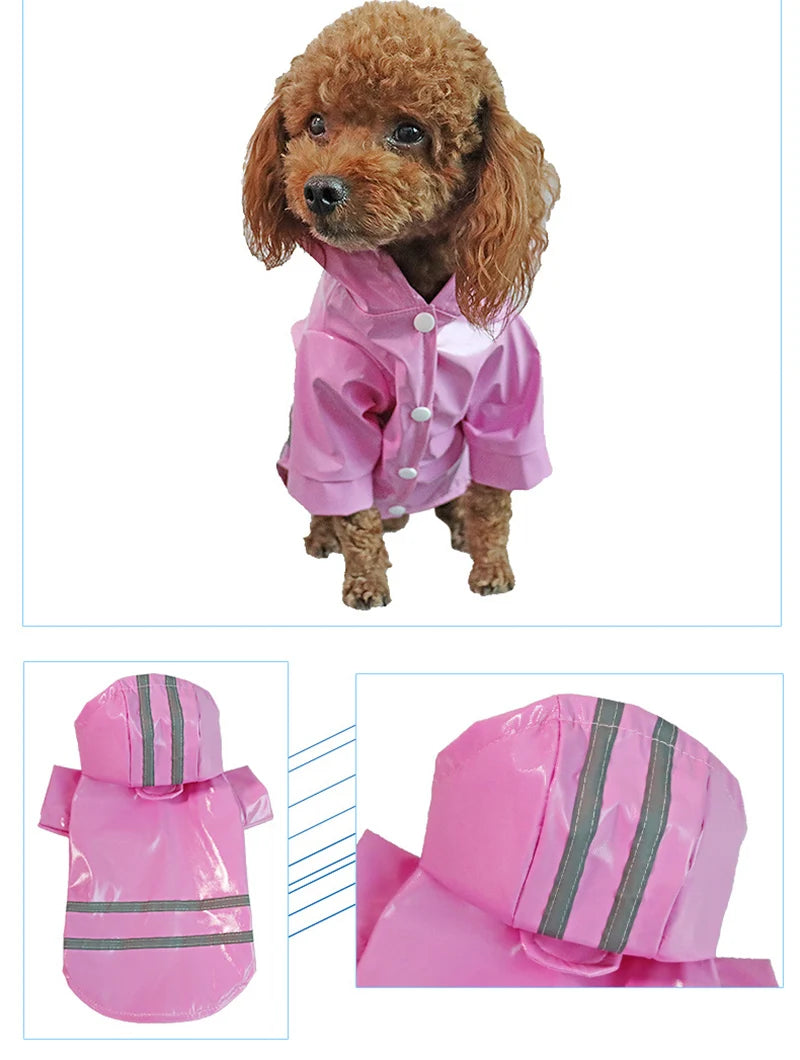 Waterproof Dog Raincoat - Reflective and Comfortable