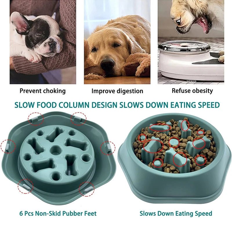 Anti-Choking Slow Feeder Dog Bowl - Promote Healthy Eating for Small Dogs