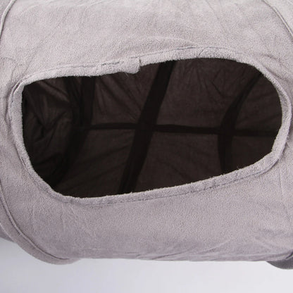 Interactive Suede Cat Tunnel for Play and Exercise - Collapsible Design