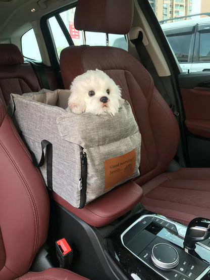 Portable Pet Car Seat – Safe, Comfortable, and Waterproof Travel for Small Dogs and Cats