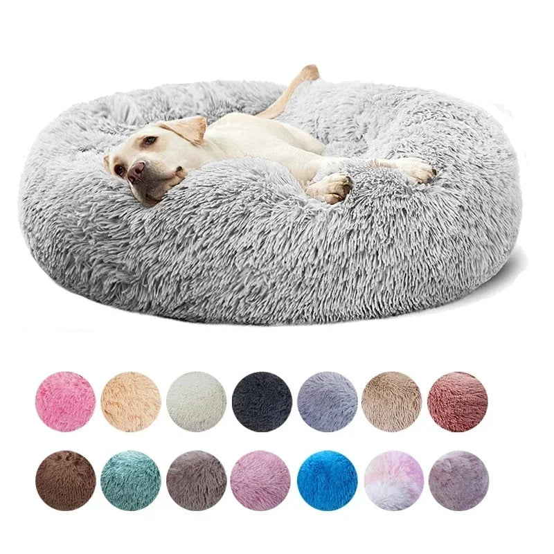 Super Soft Plush Donut Cat Bed –  Calm Sleeping Bed for All Cats