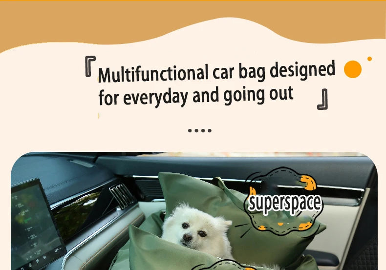 Waterproof Pet Car Seat Bed