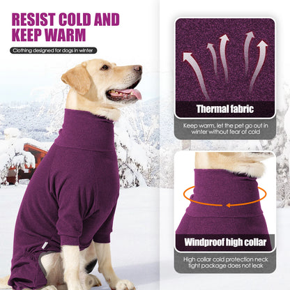 High-Collar Windproof Dog Jacket – Warm Adjustable for Small, Medium, and Large Dogs