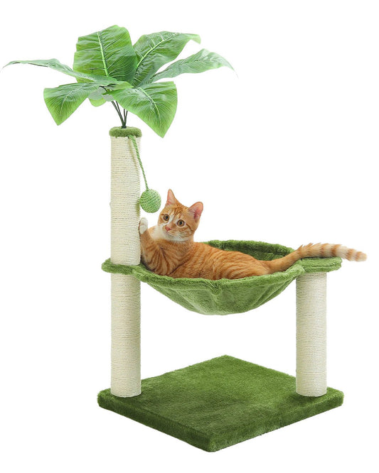 Best Cat Tree Tower Furniture with Hammock Small Cactus