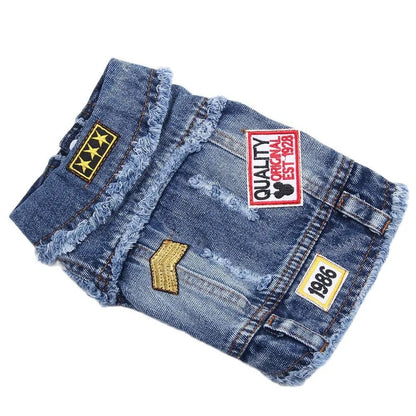 Dog Jeans Jacket Denim Coat Vest