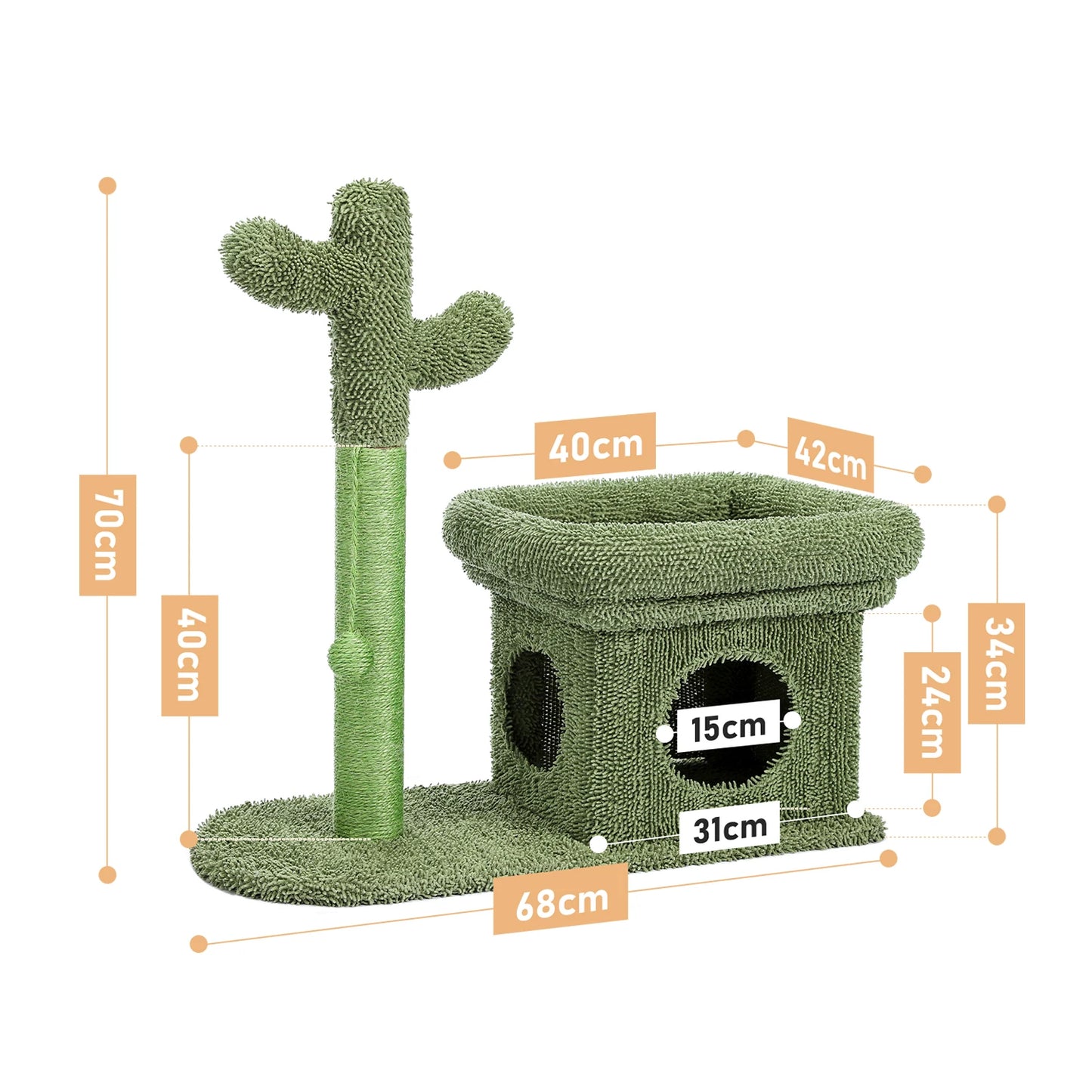 Best Cat Tree Tower Furniture with Hammock Small Cactus Mushroom