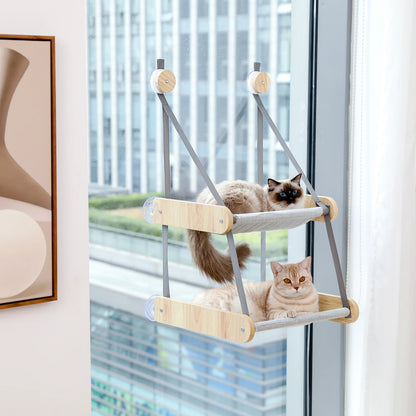 Luxury Cat Window Hammock – Double-Layer Perch Bed for Cats