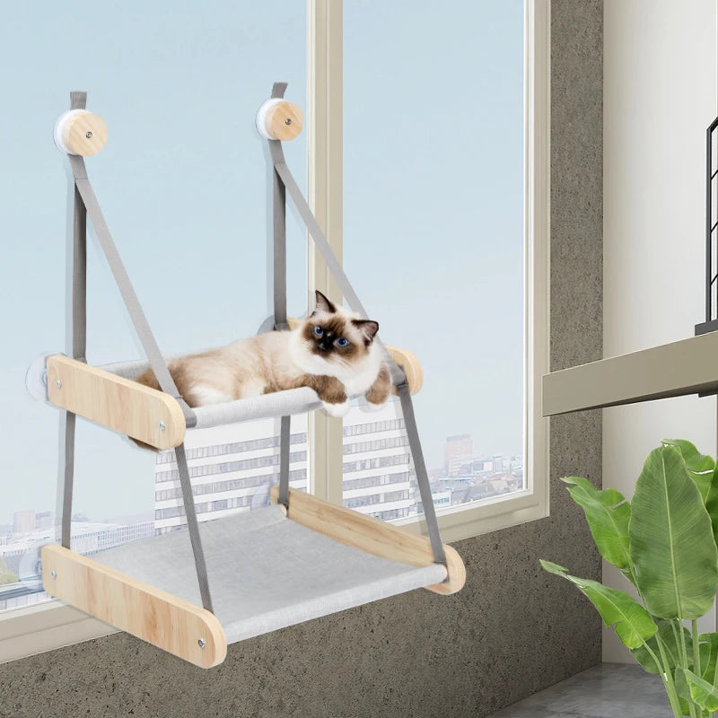 Luxury Cat Window Hammock – Double-Layer Perch Bed for Cats