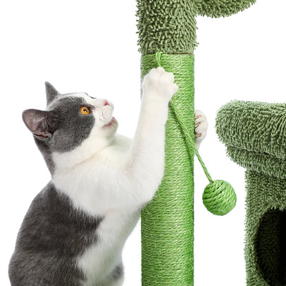 Best Cat Tree Tower Furniture with Hammock Small Cactus Mushroom